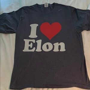 I Love Elon Graphic T-Shirt (Men's L)